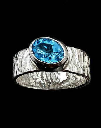 Pierścionek blue blue topaz, Pracownia Neores