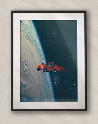 Plakat Maluch w kosmosie - Kolaż Fine Art - Dekoracja Ścienna Do Salonu, DAPIDOKA