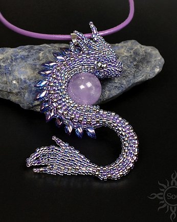 Ivrollin, wisior ze smokiem, beading, Sol