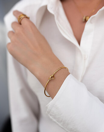 Złota bransoletka z węzłem ze stali chirurgicznej premium Paraiso Piccola, Paraiso