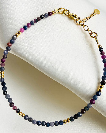 Bransoletka z kamieni Rubiny i szafiry, Anemon Atelier