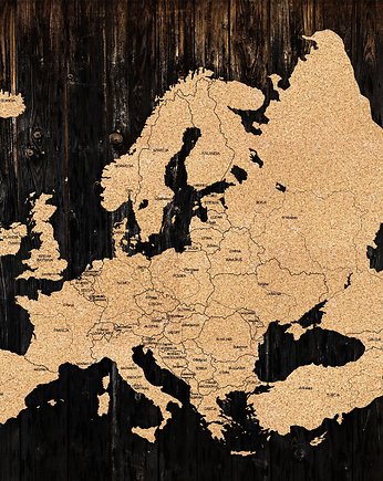 Korkowa mapa Europy 120x100 cm, RZEMIOSŁO