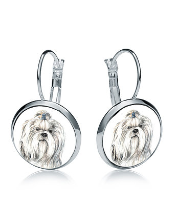 Kolczyki wiszące SHIH TZU rasowy pies, laluv