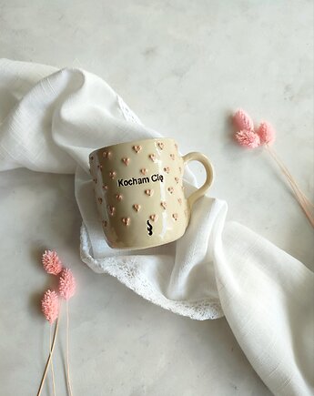 Ceramiczny Kubek 200 ml "Kocham Cię", Dwa Wypały