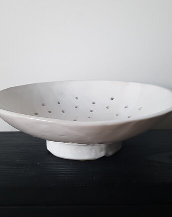 Ceramiczna miska sitko na owoce, cedzak, durszlak, ARK ceramika