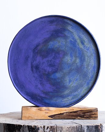Talerz toczony  23 cm, rękodzieło, studnia ceramiczna