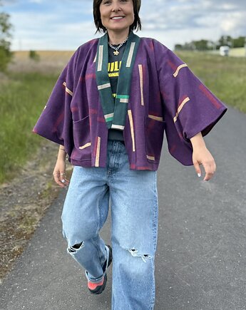 Żakardowe, bawełniane kimono, Glucka
