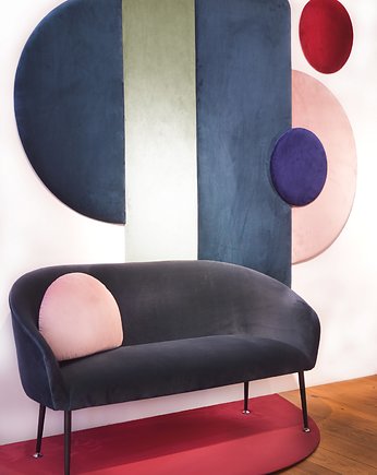 Sofka PLUM 100 - Kenia 700 pepitka czarno biała, Happy Barok