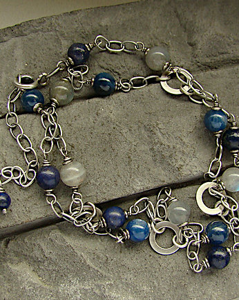 Kyanit, lapis, labradoryt - naszyjnik, RayOfArt