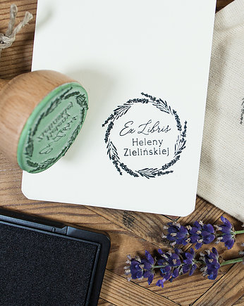 Ex libris na prezent, lawendowy wianek, PAKOWANIE PREZENTÓW - prezenty diy