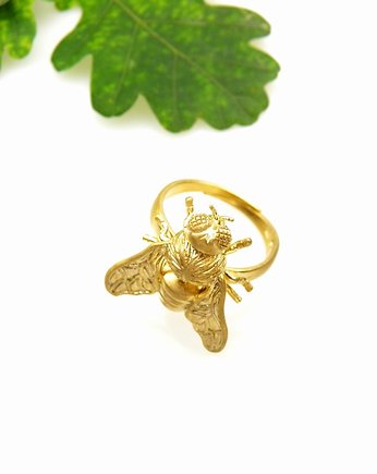 Pszczoła złota - pierścionek srebrny, VENUS GALERIA