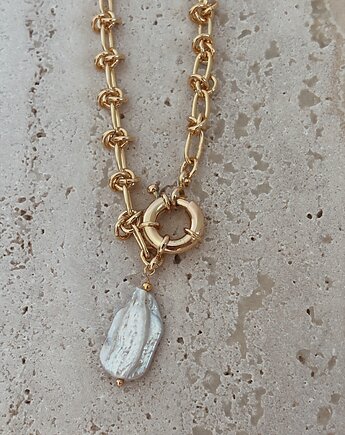 Naszyjnik łańcuszek Perła Naturalna, Chmolowska Jewellery