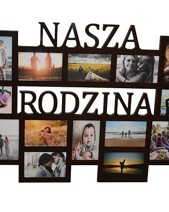 Multirama ramka na zdjęcia z napisem  Nasza Rodzina mdf 14 zdjęć, Wajdrew