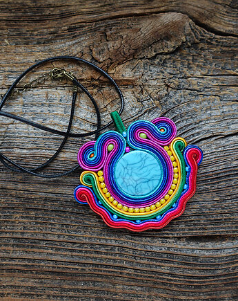 Etniczny wisiorek soutache, Mró Soutache