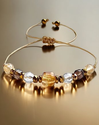 DOBROBYT - amulet - cytryn, kwarc dymny, kryształ górski, kaktusia