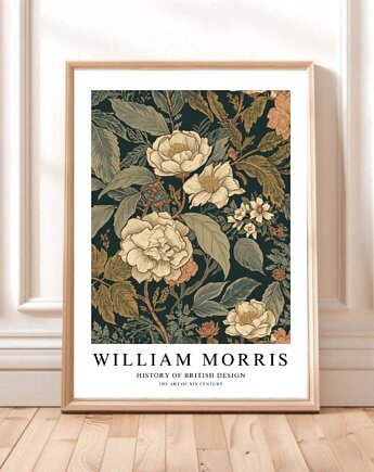 PLAKAT  dekoracyjny William Morris kwiaty, black dot studio
