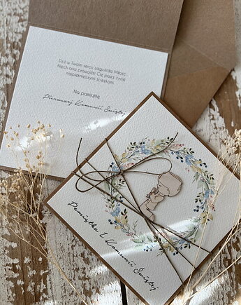 Kartka na komunię - pamiątka komunii ręcznie robiona, sorte