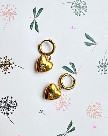 Kolczyki pozłacane Serca, MaLa Jewellery