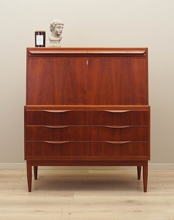 Sekretarzyk tekowy, duński design, lata 60,  Erling Torvits, Klim M, Przetwory design