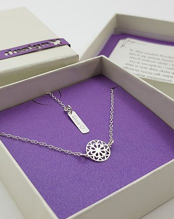 Naszyjnik Celebrytka Kółko Rozetka GRAWER, ZaNa Design