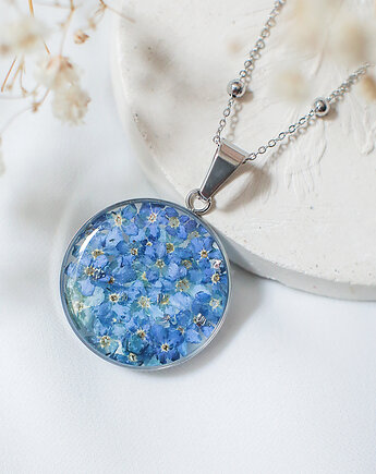 Wisiorek z niezapominajkami, nature gift