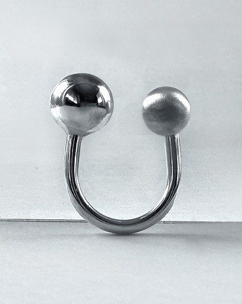 Mały, regulowany pierścionek z kulkami 12 mm i 9 mm, SHAMBALA