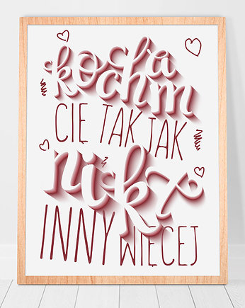 Kocham Cię - Obraz walentynkowy - miłość, Bajkowe Obrazki