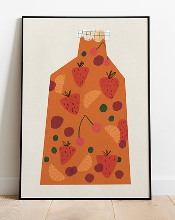 Plakat  Butelka z owocami, OKAZJE - Prezent na Dzień Kobiet