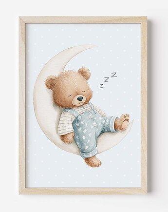 Plakat Na Ścianę Dla chłopca Niebieskie misie nr. 12, Dekoracjan