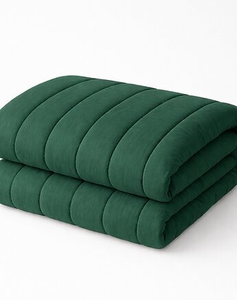 Kołdra bezposzewkowa bawełniana, butelkowa zieleń - 200x200cm, Linen House