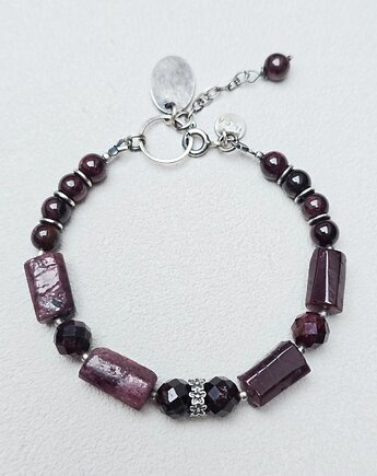 Bransoletka Królowa Bordo Srebro, ILEA