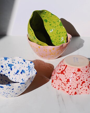 Miska z falbanką, Naturalnie, Z Gliny