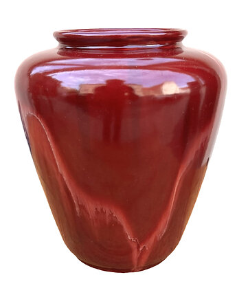 Ceramiczny, bordowy wazon, Isolde, Niemcy, lata 70., Good Old Things