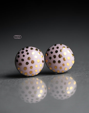 Kolczyki ceramiczne Panterka 9mm/stał chirurgiczna/, Magda Łysiak