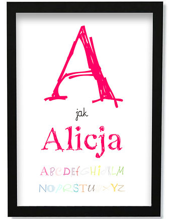 POSTER- plakat- IMIĘ DZIECKA z ALFABETEM, KOKO by HOKO