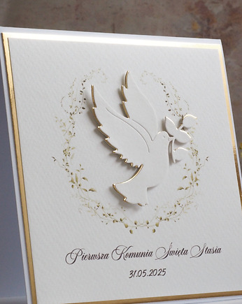 Kartka na komunię z ozdobną kopertą, 96c, Anna Art and Crafts