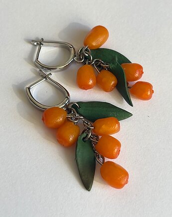 Kolczyki Dzika Róża , MariaPolymer