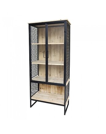 Witryna Metalowa Komoda Metalowa Villach Czarna 160 cm, MIA home