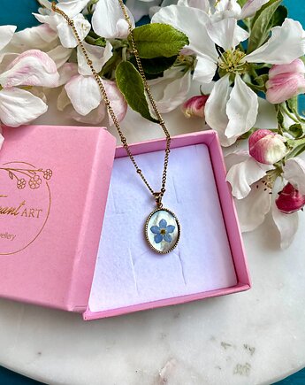 Delikatny Naszyjnik z Niezapominajką, Frant Art Jewellery