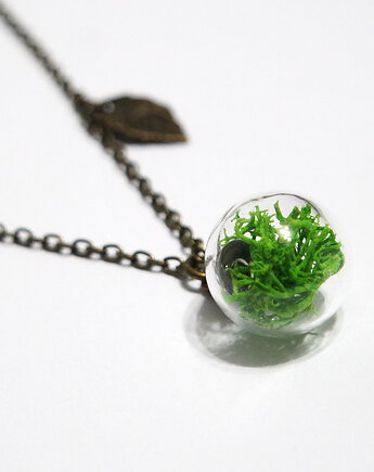 Leśny - naszyjnik z mchem mały brąz, yenoo