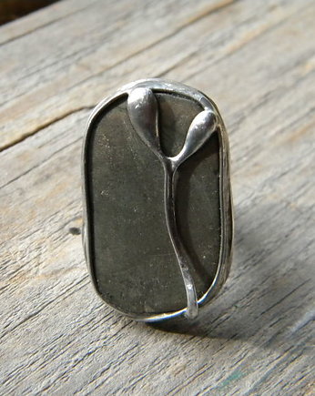 Piryt z gałązką - pierścień / sygnet, Beata Trotter