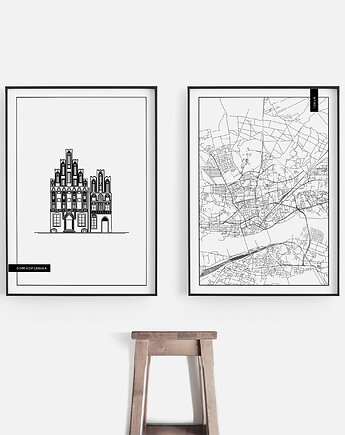 Zestaw 2 plakatów - Plakat Polska - Toruń, Peszkowski Graphic