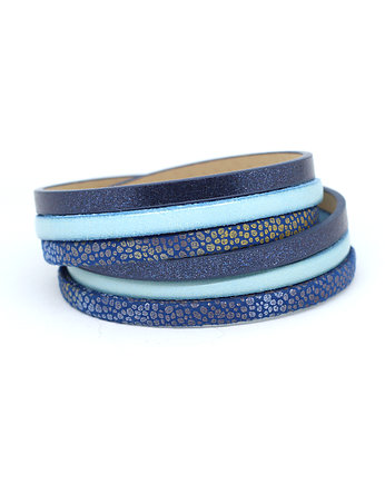 Bransoletka zawijana granatowo-niebieska, Kociokwik Jewelry