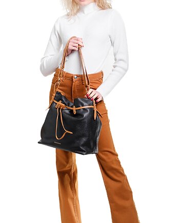 Torba skórzana Shopper - Worek Ściągany (7003), BOSCCOLO