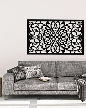 DEKORACYJNY PANEL AŻUROWY, ORNAMENT KWIATOWY, DEKORACJA ŚCIENNA 3D, 73 x 120 , ORNAMENTI