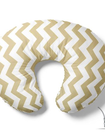 Poduszka rogal do karmienia Beżowy zygzak, Baby Love Decor