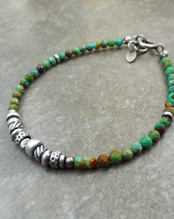 Bransoletka z turkusami srebro 925, Lahovska