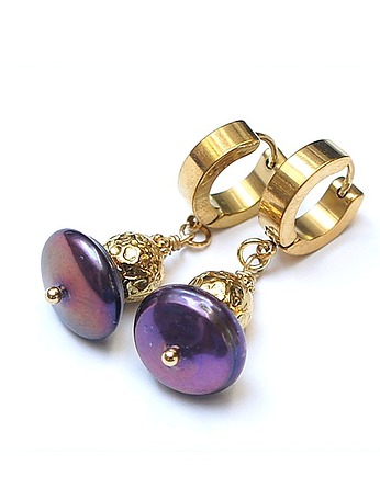 Pearls /violet/ 17.10.25 - kolczyki