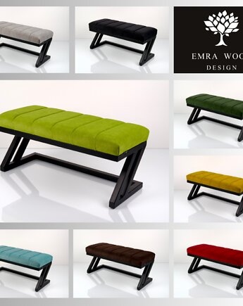Ławka Tapicerowana Industrialna Kolory Rozmiary LGM-536, EMRA WOOD DESIGN