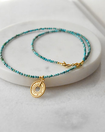 Naszyjnik z turkusem i zawieszką Boho, theZuzu store